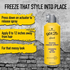 Schwarzkopf Got2b Glued Blasting Freeze Hair Spray For Blasting Hold 340g