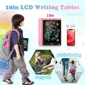 Ktebo 10 Inch LCD Writing Tablet for Kids Drawing and Doodling Toddler Travel Toys Christmas or Easter Basket Stuffers 2 Pack