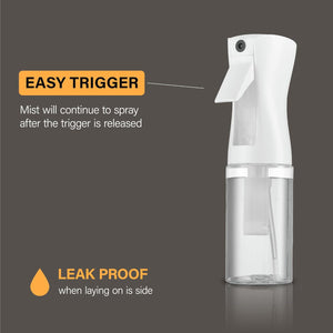 SUPER+ 2 Pack Continuous Spray Bottles - Ultra Fine Mist Sprayer | Water Spray Bottle For Hair Mister Spray Bottle | Hair Spray Bottles For Hairstyling, Cleaning, Salons - 2pk 6.8 OZ / 200 ML