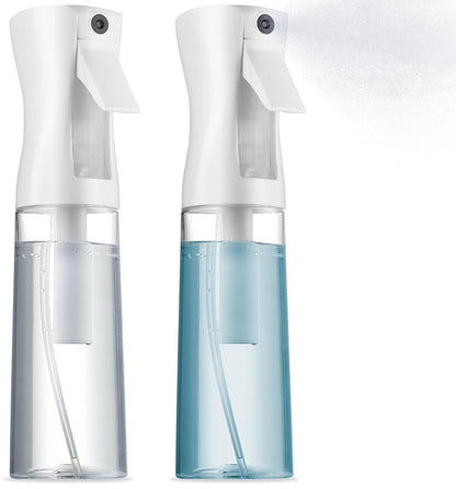 SUPER+ 2 Pack Continuous Spray Bottles - Ultra Fine Mist Sprayer | Water Spray Bottle For Hair Mister Spray Bottle | Hair Spray Bottles For Hairstyling, Cleaning, Salons - 2pk 6.8 OZ / 200 ML