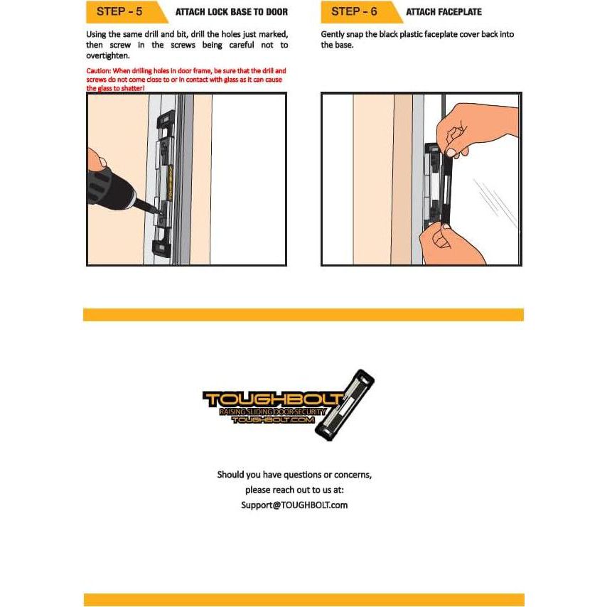 2-Pack TOUGHBOLT Double Deadbolt Sliding Patio Door, Child Safety, Home Security Lock With 3-Receiver Latches Included - Installation Required,195893130887