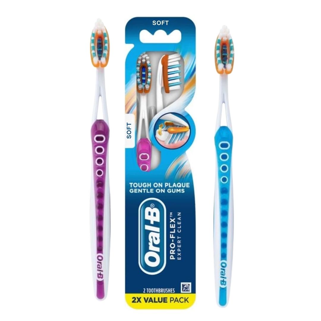 Oral-B Pro-Flex Expert Clean Soft Toothbrush 2 Count