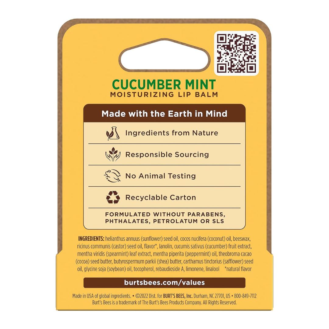 Burt's Bees Cucumber Mint Moisturizing Lip Balm 4.25g,792850900936
