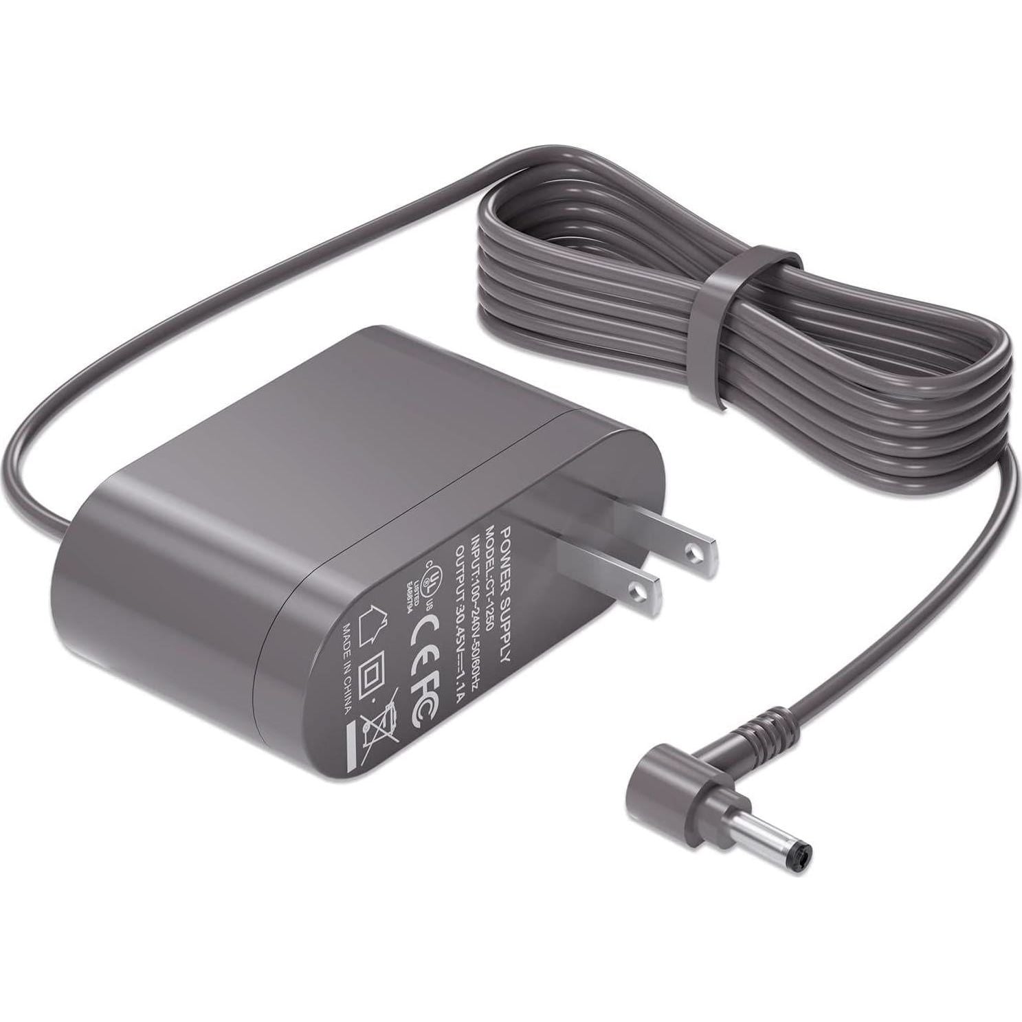 30.45V Replacement For Dyson Vacuum Charger For Dyson V10 V11 V12 V15 SV12 SV14 SV16 SV20 SV22 Absolute Animal Motorhead Cordless Vacuum Power Supply 6Ft UL Listed,