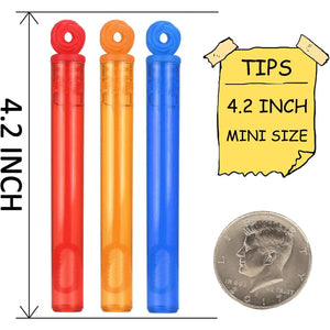 Jasnkkont 32-Piece Mini Bubble Wands, 8 Assorted Colors, Outdoor Party Favors for Kids, Summer Bath Wedding Birthday Celebration Toys