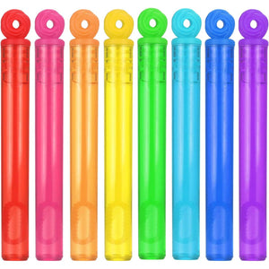 Jasnkkont 32-Piece Mini Bubble Wands, 8 Assorted Colors, Outdoor Party Favors for Kids, Summer Bath Wedding Birthday Celebration Toys
