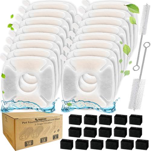 Cat Water Fountain Filters 34 Pack Compatible with Veken 95oz 2.8L Cat and Dog Pet Fountain