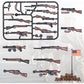 36 Pcs Weapons Pack Military U.S Field Force Weapons Toy Set - Brown Weapons Accessories Weapon Battle Building Blocks Compatible With Major Brand, 3 Years Old And Up,