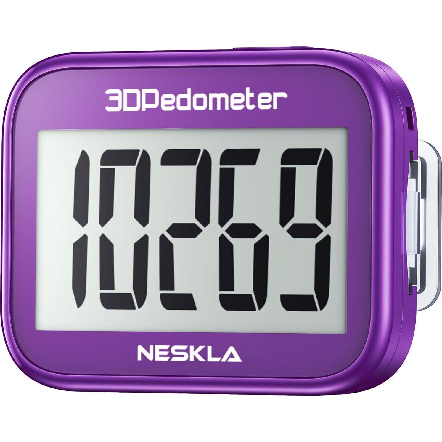 3D Pedometer For Walking, Simple Step Counter For Walking With Large Digital Display, Step Tracker With Removable Clip Lanyard, Accurately Track Steps For Men Women Kids Adults Seniors,735851417034