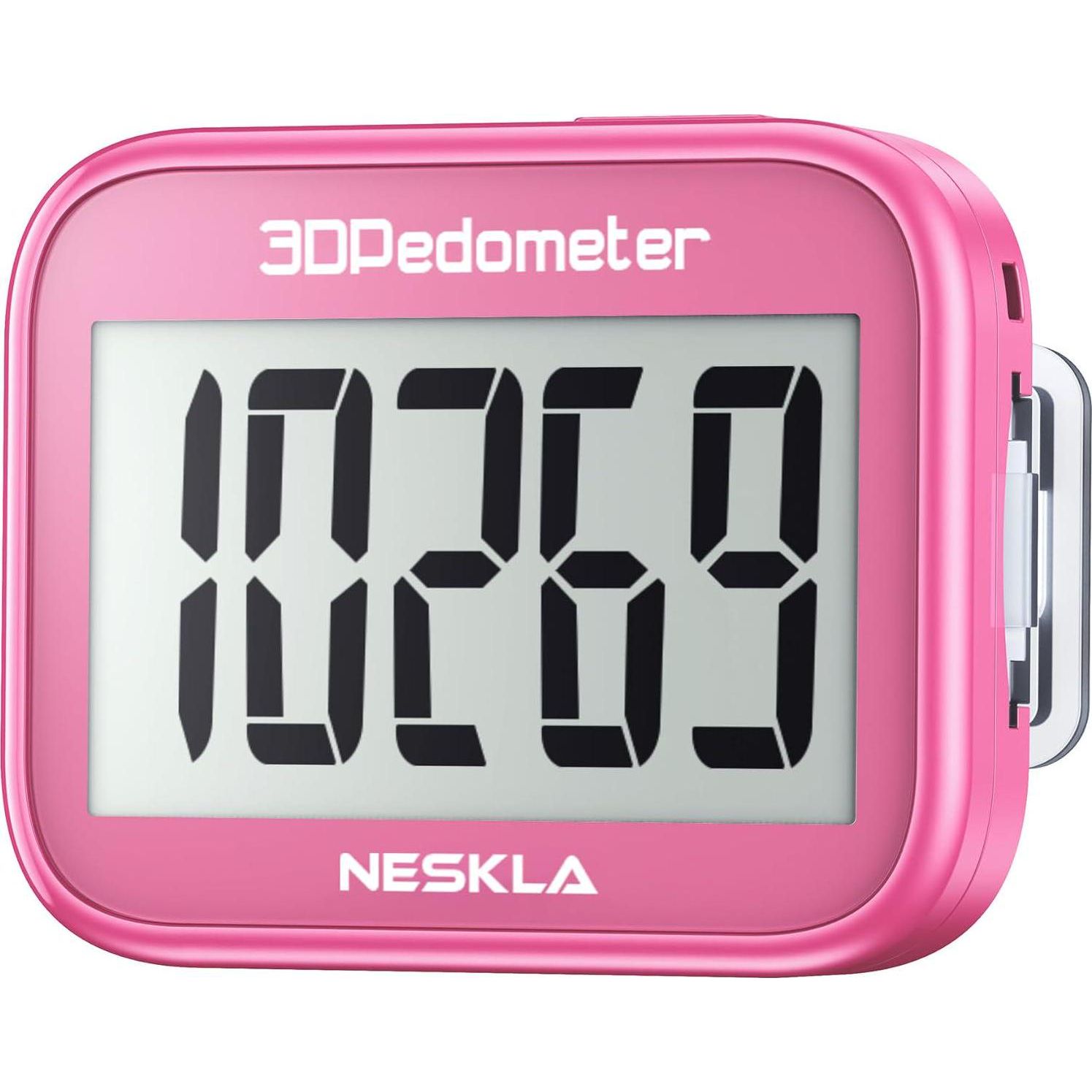 3D Pedometer For Walking, Simple Step Counter For Walking With Large Digital Display, Step Tracker With Removable Clip Lanyard, Accurately Track Steps For Men Women Kids Adults Seniors,‎735851417164