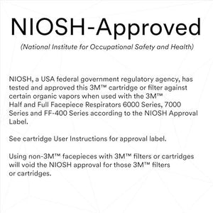 3M P100 Cartridge Filter 60923, 1 Pair, NIOSH Approved, Magenta/Yellow, Protects Against Vapors & Gases