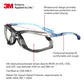 3M Clear Lens Blue Frame Foam Gasket Safety Glasses 1 Pair