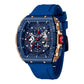 Mini Focus Men's Stainless Steel Case & Silicone Band Watch
