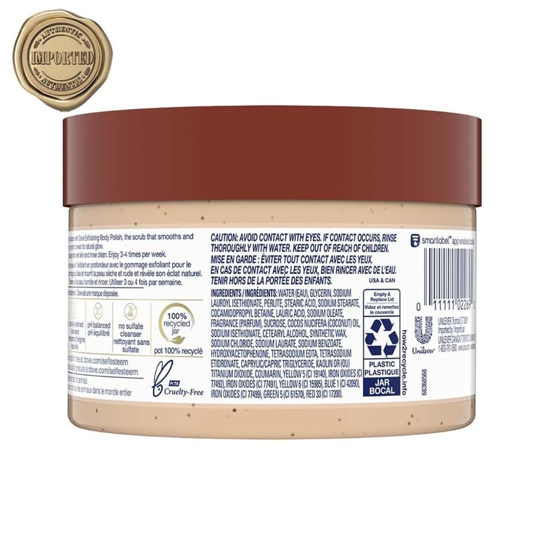 Dove Brown Sugar & Coconut Butter Exfoliating Body Scrub 298g,011111022690