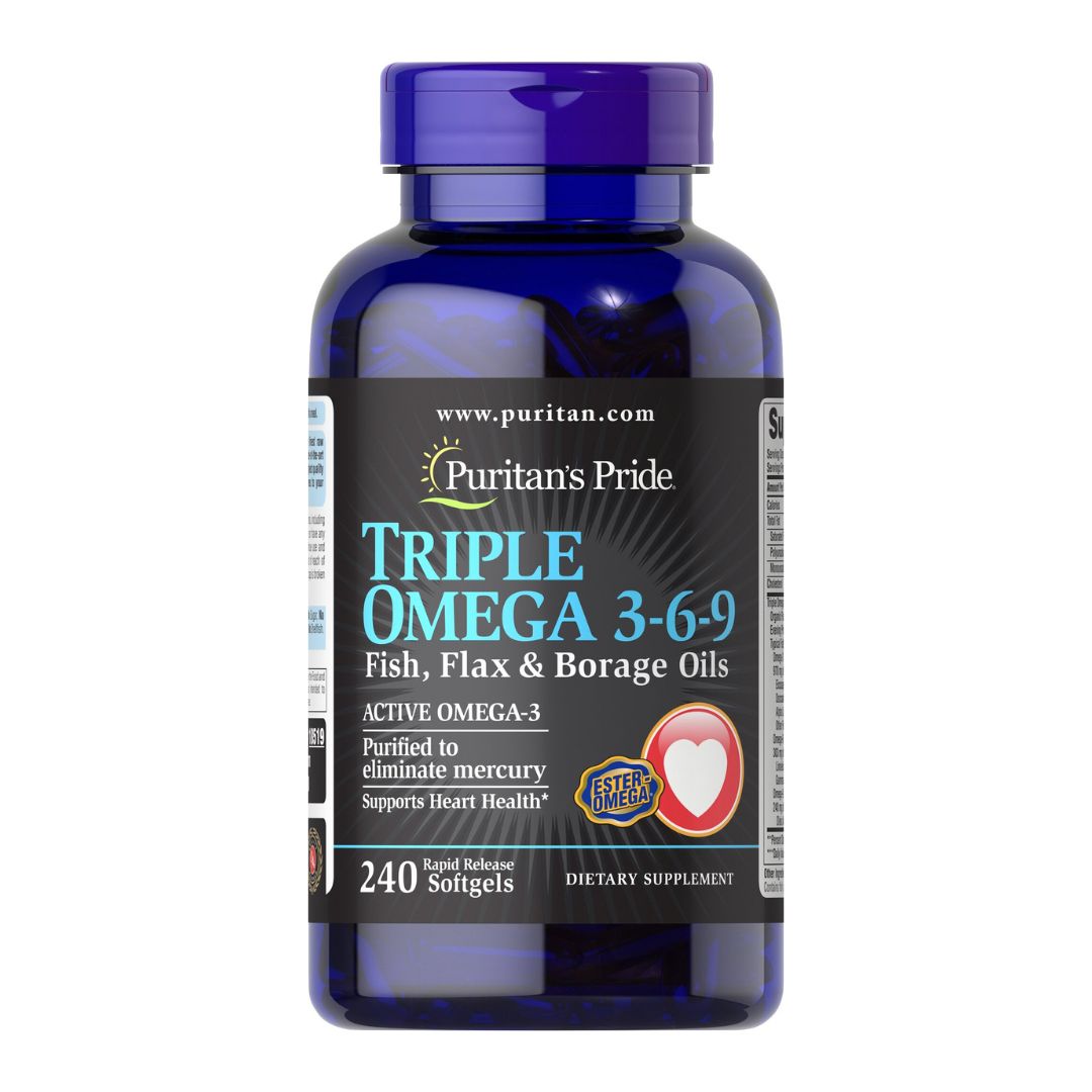 Puritan's Pride Triple Omega 3-6-9 240 Softgels