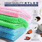 3 Piece Bright Style African Exfoliating Net Exfoliating Shower Set Long Bath Sponges For Smooth, Refreshed Skin, The Exterior Gleams - Ideal For Daily Use (Bright Pink, Blue, Green),