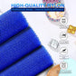 3 Pieces African Bath Sponge African Net Long Net Bath Sponge Exfoliating Shower Body Scrubber Back Scrubber Skin Smoother,Great For Daily Use (Blue),