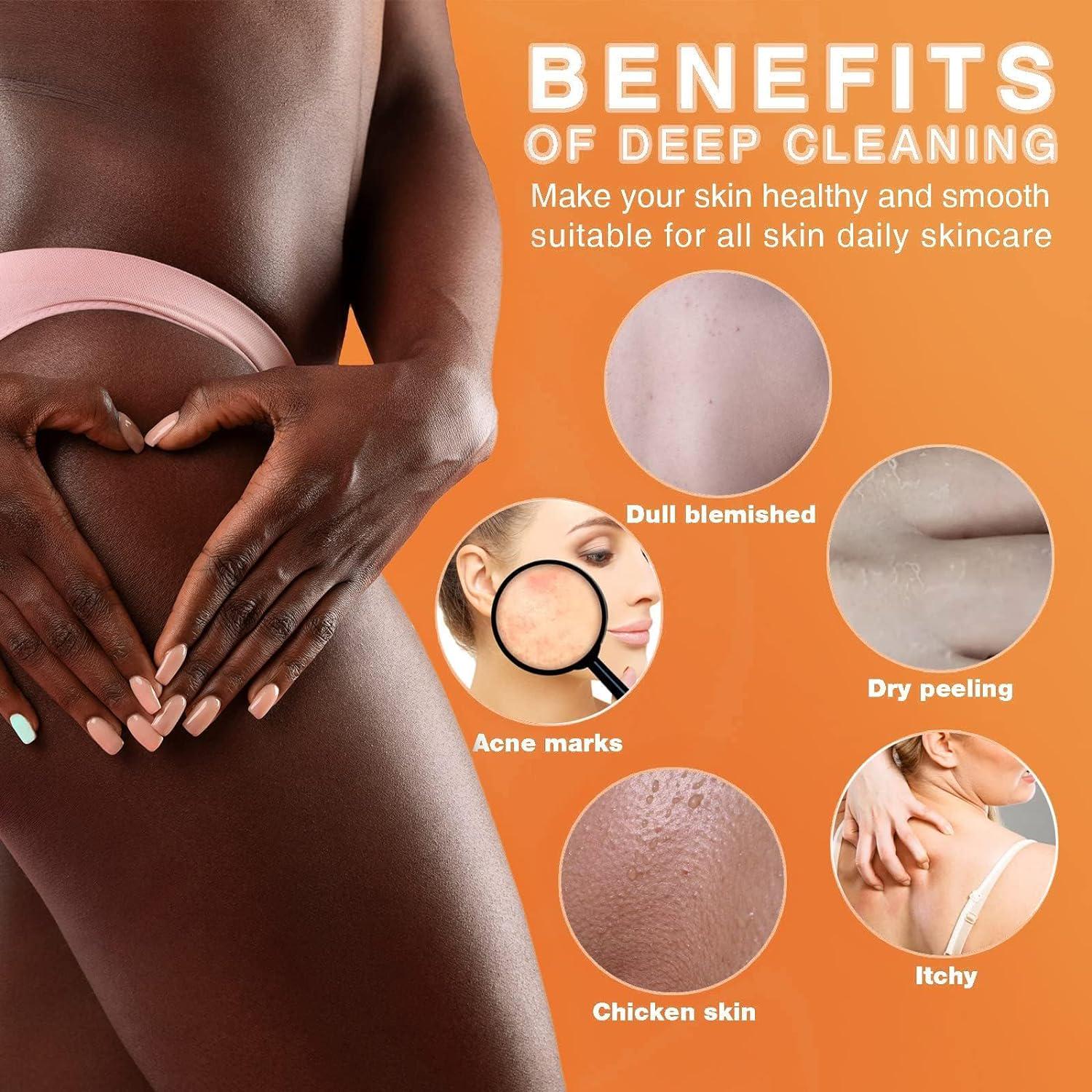 3 Pieces African Bath Sponge African Net Long Net Bath Sponge Exfoliating Shower Body Scrubber Back Scrubber Skin Smoother,Great For Daily Use (Yellow,Yellow,Yellow),