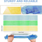 3 Pieces African Exfoliating Net African Net Long Net Bath Sponge Exfoliating Shower Body Scrubber Back Scrubber Skin Smoother,Great For Daily Use (Yellow, Green, Blue),