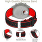 Swatch Omega Speedmaster Moonswatch 20mm Black & Red Silicone Band