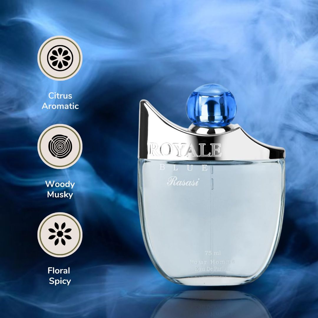 Rasasi Royale Blue Pour Homme Eau De Parfum For Him 75ml