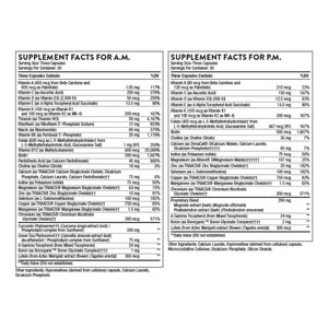 Thorne Multi-Vitamin Elite A.M. & P.M. Multivitamin/Multimineral Supplement (Pack Of 2) 90 Capsules Each