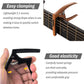 3in1 Guitar Capo For Acoustic And Electric Guitars,2 Pack(with Pick Holder And 6 Picks),Ukulele,Strings Accessories (Black&Wood),
