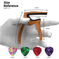 3in1 Guitar Capo For Acoustic And Electric Guitars(with Pick Holder And 4Picks),Ukulele,Guitar Accessories(Wood),