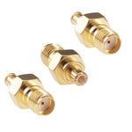 3pcs SMA Female To MCX Male RF Coax Coaxial Connector Adapter For Antennas/Wireless LAN Devices/Coaxial Cable(F57-3),