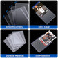 ARJIEKWEI 400 Card Protectors Set 200 Sleeves and 200 Top Loaders 3x4 Inch Hard Plastic Card Holders for Sports Trading Cards
