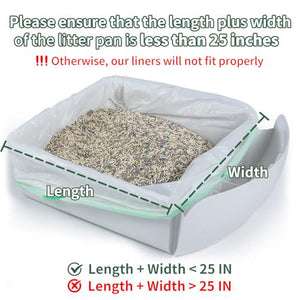 Heavy Duty Cat Litter Box Liners 40 Count Compatible with Automatic Litter Boxes and Litter Robot