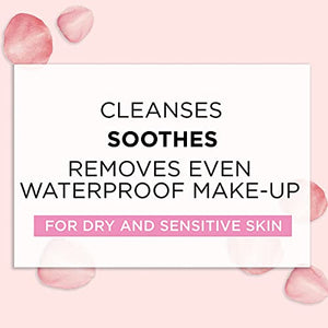 L'Oreal Paris Skin Expert Fine Flowers Rose & Jasmine Cleansing Wipes 25 Count,3600523457991,