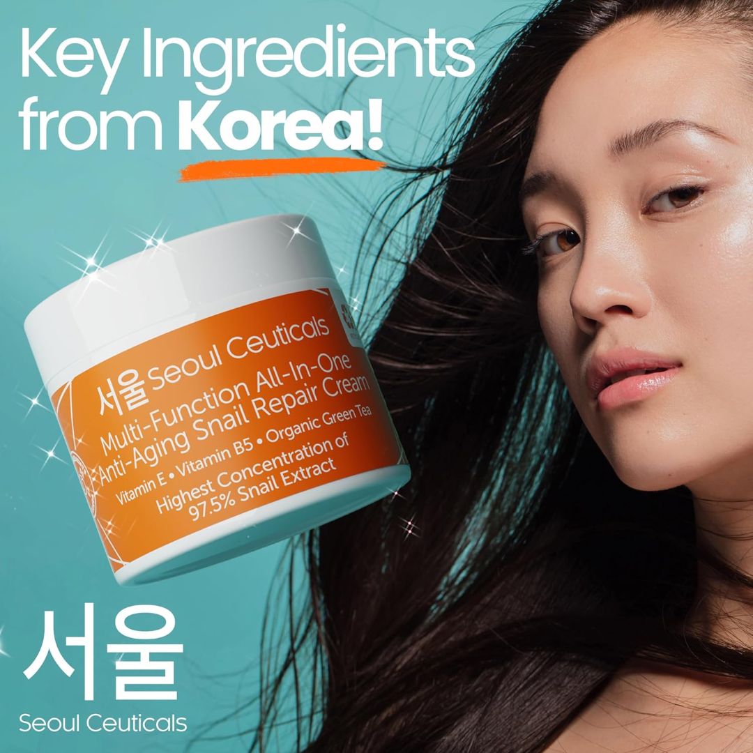 Seoul Ceuticals Korean Skin Care Anti-Aging Snail Repair Cream 60ml