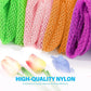 4 Pieces African Net Sponge African Net Long Net Bath Sponge Exfoliating Shower Body Scrubber Back Scrubber Skin Smoother,Great For Daily Use (Purple, Orange, Green, Pink),