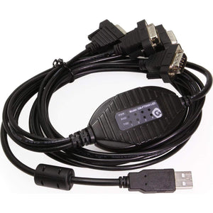 4 Port RS232 To USB FTDI Chip Adapter W/RX And TX Status LED,