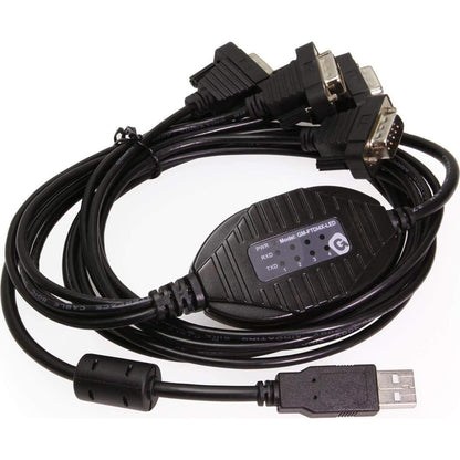 4 Port RS232 To USB FTDI Chip Adapter W/RX And TX Status LED,