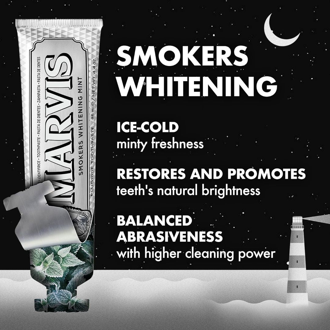Marvis Smokers Whitening Mint Toothpaste 85ml,8004395111817