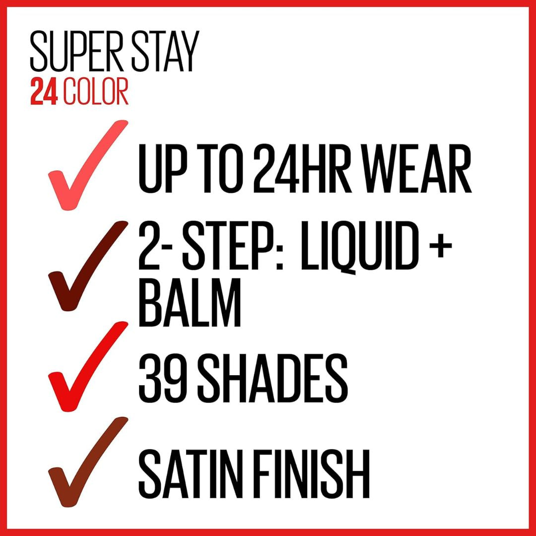 Maybelline Super Stay 24 Color Liquid Lipstick 2.3ml,041554237870