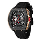 Mini Focus Men's Stainless Steel Case & Silicone Band Watch