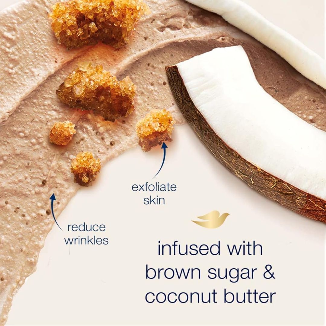 Dove Brown Sugar & Coconut Butter Exfoliating Body Scrub 298g,011111022690