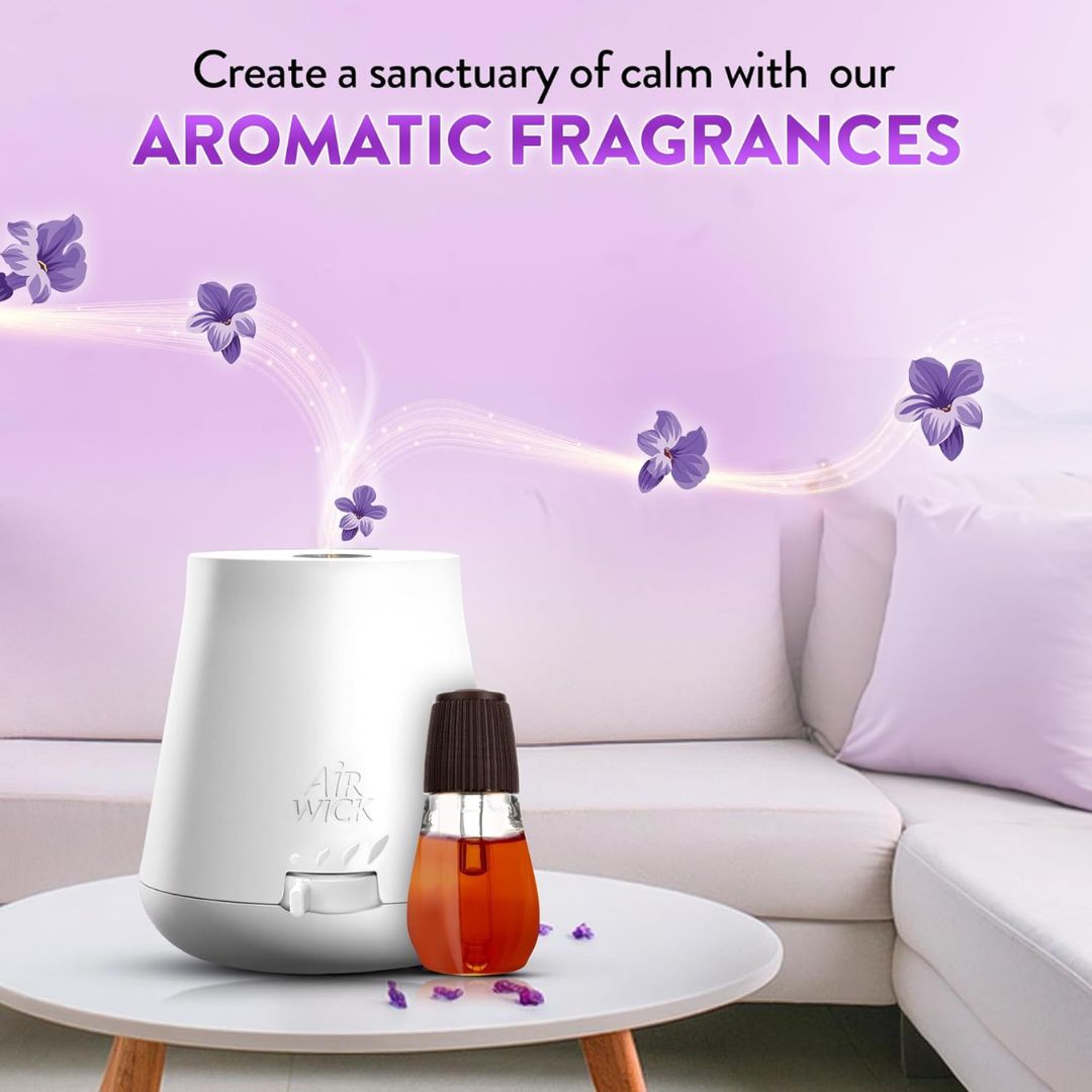 Air Wick Essential Mist Lavender & Almond Blossom Diffuser Oil Refill (Pack Of 2) 20ml Each,062338027098