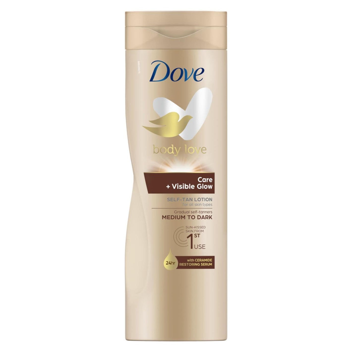 Dove Body Love Care + Visible Glow Medium To Dark Self-Tan Lotion 400ml,8710447340707