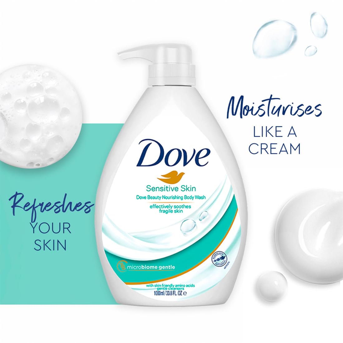 Dove Sensitive Skin Beauty Nourishing Body Wash 1000ml,8886467020315,