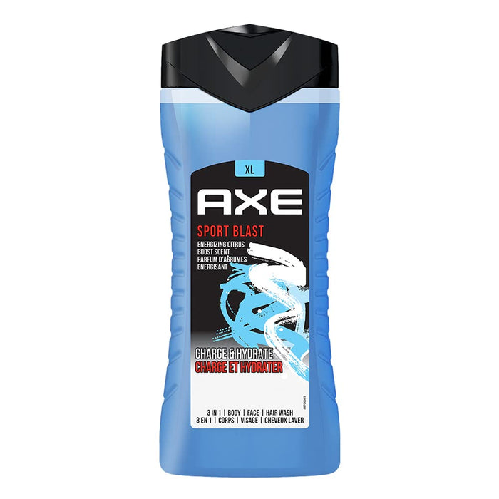 AXE Sport Blast Energizing Citrus Boost 3-In-1 Body, Face & Hair Wash 400ml,8901030866838