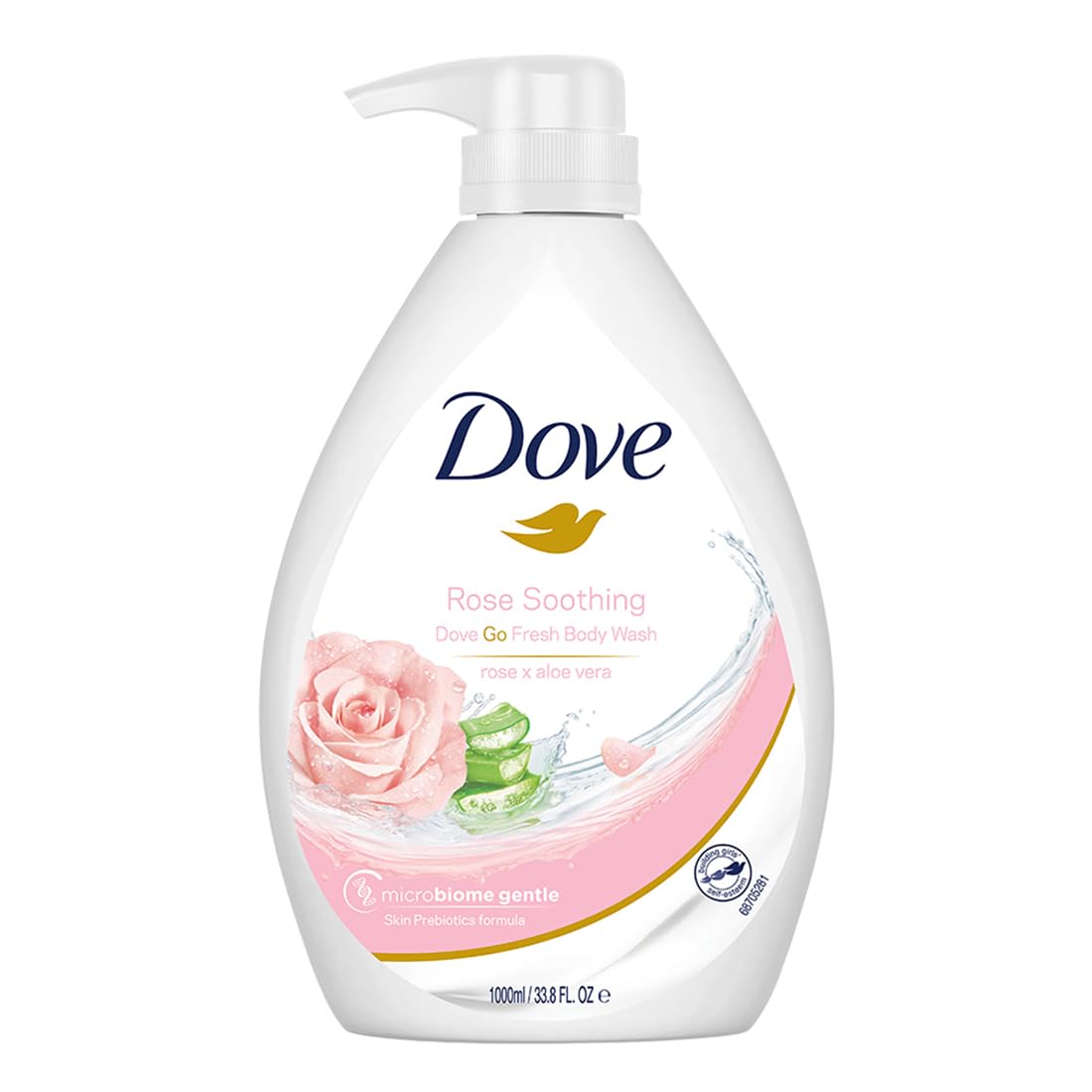 Dove Go Fresh Rose Soothing Rose & Aloe Vera Body Wash 1000ml,8886467020391,
