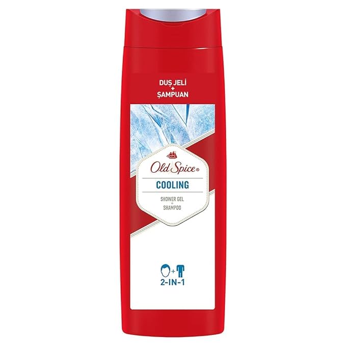 Old Spice Cooling 2-In-1 Shower Gel & Shampoo 400ml,4084500978942,