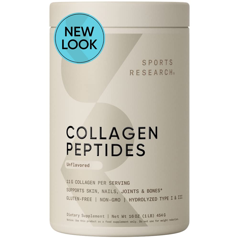 Sports Research Collagen Peptides Unflavoured Powder 454g