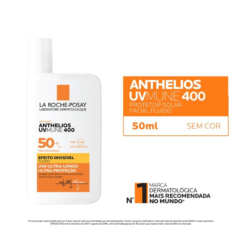 La Roche-Posay Anthelios UVMune 400 SPF 50+ Invisible Fluid Sunscreen 50ml,3337875797597