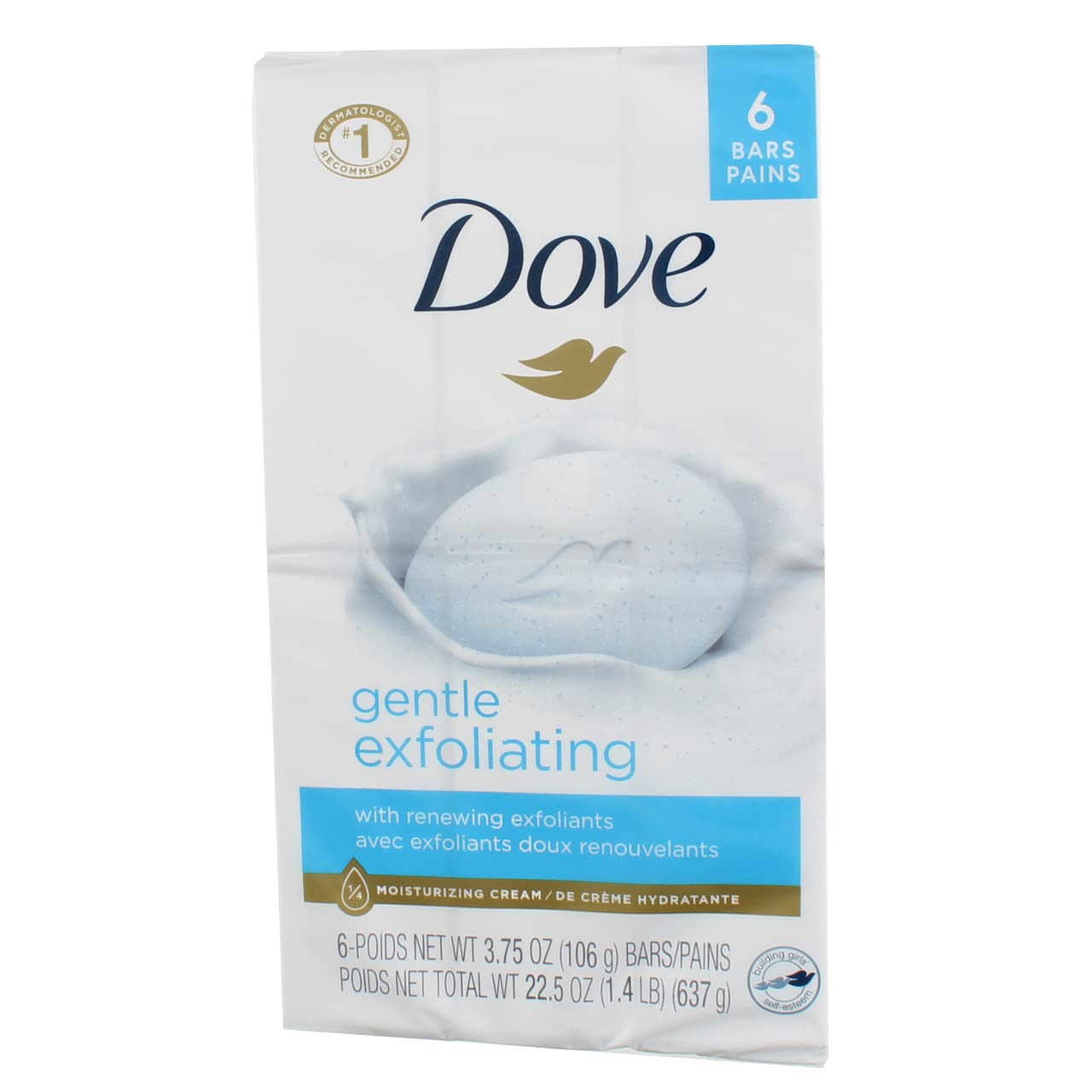 Dove Beauty Bar Gentle Exfoliating Renewing Exfoliants Soap (Pack Of 6) 106g Each