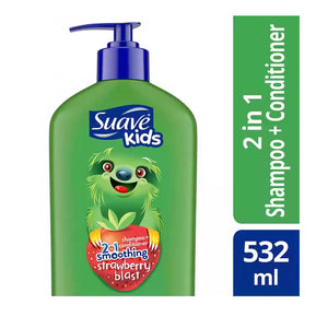 Suave Kids Smoothing Strawberry Blast 2-In-1 Shampoo + Conditioner 532ml